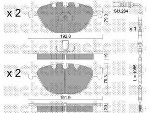 METELLI 22-0830-0K stabdžių trinkelių rinkinys, diskinis stabdys 
 Techninės priežiūros dalys -> Papildomas remontas