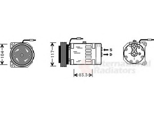VAN WEZEL 4300K403 kompresorius, oro kondicionierius 
 Oro kondicionavimas -> Kompresorius/dalys
09160348, 450048, 7700300462
