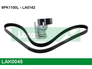 LUCAS ENGINE DRIVE LAK0045 V formos rumbuotas diržas, komplektas 
 Techninės priežiūros dalys -> Techninės priežiūros intervalai