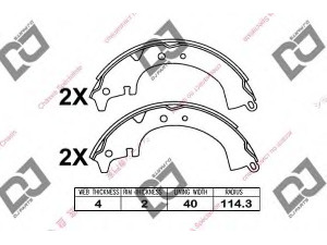 DJ PARTS BS1043 stabdžių trinkelių komplektas 
 Techninės priežiūros dalys -> Papildomas remontas
0449512070, 0449514010, 0449514011