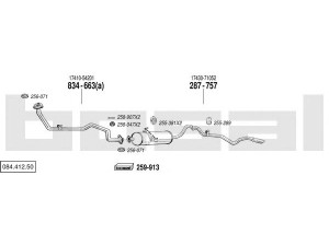 BOSAL 084.412.50 išmetimo sistema 
 Išmetimo sistema -> Išmetimo sistema, visa