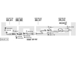 BOSAL 038.067.76 išmetimo sistema 
 Išmetimo sistema -> Išmetimo sistema, visa