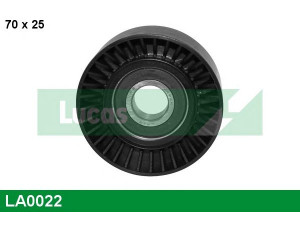 LUCAS ENGINE DRIVE LA0022 kreipiantysis skriemulys, V formos rumbuotas diržas 
 Diržinė pavara -> V formos rumbuotas diržas/komplektas -> Laisvasis/kreipiamasis skriemulys