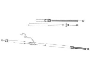 KAWE FO02224 trosas, stovėjimo stabdys 
 Stabdžių sistema -> Valdymo svirtys/trosai
1494893, 1C152A635CE, 4095179, 4379596