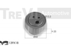TREVI AUTOMOTIVE KD1193 paskirstymo diržo komplektas 
 Techninės priežiūros dalys -> Papildomas remontas