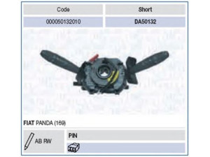 MAGNETI MARELLI 000050132010 vairo kolonėlės jungiklis 
 Vidaus įranga -> Rankinės/kojinės svirties sistema
735360980, 735399198