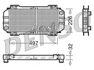 DENSO DRM10033 radiatorius, variklio aušinimas 
 Aušinimo sistema -> Radiatorius/alyvos aušintuvas -> Radiatorius/dalys
84FB8005AB