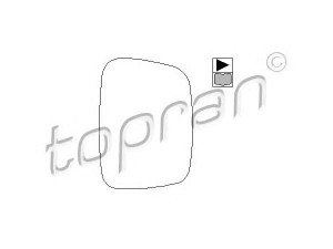 TOPRAN 112 183 veidrodėlio stiklas, išorinis veidrodėlis 
 Kėbulas -> Langai/veidrodėliai -> Veidrodėlis
7H1 857 522R