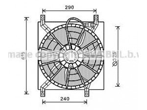 AVA QUALITY COOLING FT7580 ventiliatorius, radiatoriaus 
 Aušinimo sistema -> Oro aušinimas
71747123, 9536079J00, 9536079J02