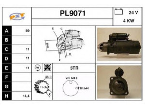 SNRA PL9071 starteris