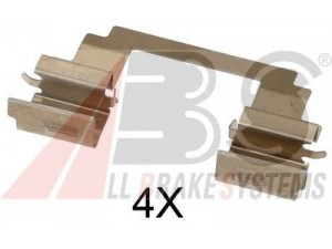 A.B.S. 1627Q priedų komplektas, diskinių stabdžių trinkelės 
 Stabdžių sistema -> Diskinis stabdys -> Stabdžių dalys/priedai