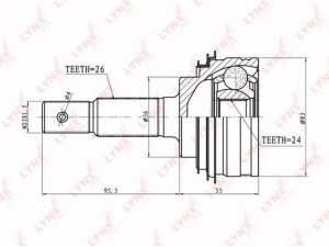 LYNXauto CO-7537 jungčių komplektas, kardaninis velenas
42370-49015, 43470-29225, 43470-29226