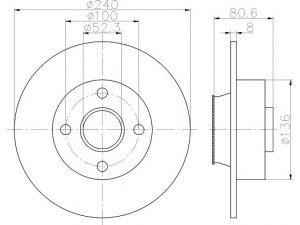HELLA PAGID 8DD 355 113-481 stabdžių diskas 
 Stabdžių sistema -> Diskinis stabdys -> Stabdžių diskas
7701207823, 8200038305, 8660001811
