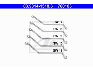 ATE 03.9314-1510.3 veržliarakčių komplektas, uždarais / atvirais galais