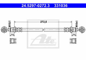ATE 24.5297-0272.3 stabdžių žarnelė 
 Stabdžių sistema -> Stabdžių žarnelės
01466-SAA-000, 01466-SAA-J51