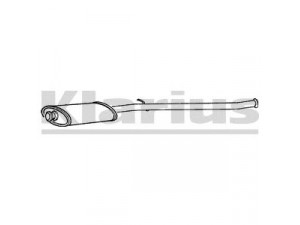 KLARIUS 240197 vidurinis duslintuvas 
 Išmetimo sistema -> Duslintuvas
172843, 172873, 172843, 172873