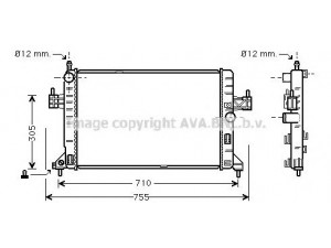 AVA QUALITY COOLING OL2305 radiatorius, variklio aušinimas 
 Aušinimo sistema -> Radiatorius/alyvos aušintuvas -> Radiatorius/dalys
1300233, 09196694, 9196694