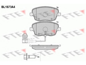 FTE BL1873A4 stabdžių trinkelių rinkinys, diskinis stabdys 
 Techninės priežiūros dalys -> Papildomas remontas
6Q0 698 151 C, 6Q0 698 151 C, 6Q0 698 151 C