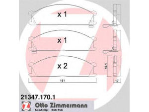 ZIMMERMANN 21347.170.1 stabdžių trinkelių rinkinys, diskinis stabdys 
 Techninės priežiūros dalys -> Papildomas remontas
410602S790, 410603S590, 41060V7085