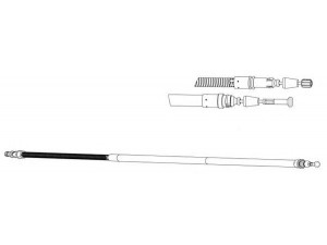 KAWE FA02266 trosas, stovėjimo stabdys 
 Stabdžių sistema -> Valdymo svirtys/trosai
1400204880, 9809533580