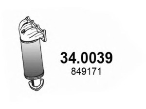 ASSO 34.0039 katalizatoriaus keitiklis 
 Išmetimo sistema -> Katalizatoriaus keitiklis
13106545, 24422982, 24434791, 24459705