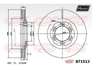 MAXTECH 871513.6880 stabdžių diskas 
 Stabdžių sistema -> Diskinis stabdys -> Stabdžių diskas
8943754164, 8943755333, 8943755334