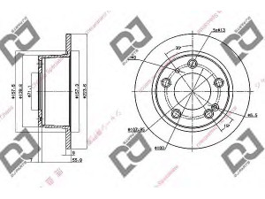 DJ PARTS BD1513 stabdžių diskas 
 Stabdžių sistema -> Diskinis stabdys -> Stabdžių diskas
95030547