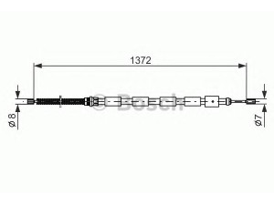 BOSCH 1 987 477 144 trosas, stovėjimo stabdys 
 Stabdžių sistema -> Valdymo svirtys/trosai
4745 63, 4745 63