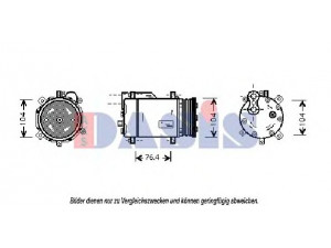 AKS DASIS 853240N kompresorius, oro kondicionierius 
 Oro kondicionavimas -> Kompresorius/dalys
6N0820803A