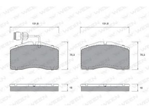 WEEN 151-1036 stabdžių trinkelių rinkinys, diskinis stabdys 
 Techninės priežiūros dalys -> Papildomas remontas
4D0698151Q, 4D0698151Q