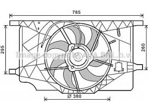 AVA QUALITY COOLING RT7547 ventiliatorius, radiatoriaus 
 Aušinimo sistema -> Oro aušinimas
7701050192, 7701057313