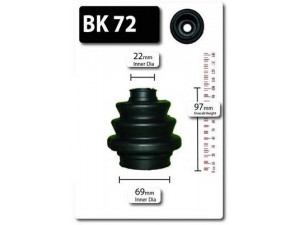 SHAFTEC BK72 gofruotoji membrana, kardaninis velenas 
 Ratų pavara -> Gofruotoji membrana