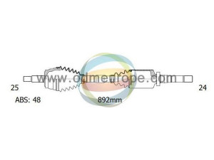 ODM-MULTIPARTS 18-162401 kardaninis velenas 
 Ratų pavara -> Kardaninis velenas
3273.0Y, 3273.0Z