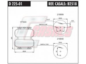 CASALS B2518 dėklas, pneumatinė pakaba
1387283, 1319761