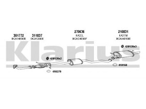 KLARIUS 500030E išmetimo sistema