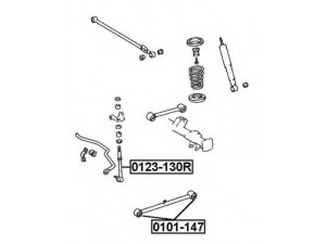 ASVA 0101-147 valdymo svirties/išilginių svirčių įvorė 
 Ašies montavimas/vairavimo mechanizmas/ratai -> Valdymo svirtis/pasukamosios svirties sujungimas -> Montavimas/sutvirtinimas
48720-35010, 48720-35020