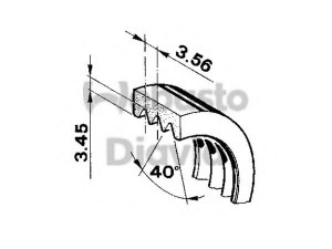 WEBASTO 82D013579A paskirstymo diržas