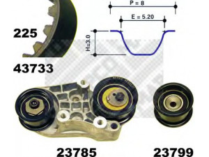 MAPCO 23733 paskirstymo diržo komplektas 
 Techninės priežiūros dalys -> Papildomas remontas
11094031, 5636417, 5636420, 636385