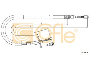 COFLE 10.9878 trosas, stovėjimo stabdys 
 Stabdžių sistema -> Valdymo svirtys/trosai
9044200685, A9044200685