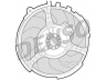 ventiliatorius, radiatoriaus