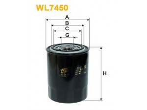 WIX FILTERS WL7450 alyvos filtras 
 Techninės priežiūros dalys -> Techninės priežiūros intervalai
263104A000, 263104A010, 263104A000