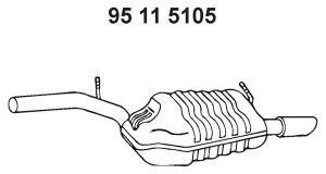 EBERSPÄCHER 95 11 5105 galinis duslintuvas 
 Išmetimo sistema -> Duslintuvas
8E0.253.609 FT