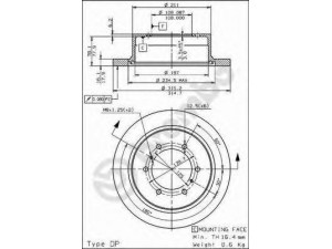 BREMBO 08.7106.10 stabdžių diskas 
 Dviratė transporto priemonės -> Stabdžių sistema -> Stabdžių diskai / priedai
MB618797