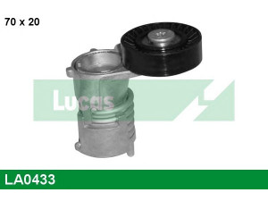 LUCAS ENGINE DRIVE LA0433 diržo įtempiklis, V formos rumbuotas diržas 
 Diržinė pavara -> V formos rumbuotas diržas/komplektas -> Dirželio įtempiklis (įtempimo blokas)