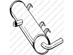 BOSAL 215-709 vidurinis duslintuvas 
 Išmetimo sistema -> Duslintuvas
93.26.448