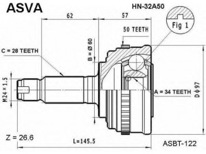 ASVA HN-32A50 jungčių komplektas, kardaninis velenas 
 Ratų pavara -> Sujungimai/komplektas
44010-SL5-910, 44011-SL5-952, 44010-SL5-952