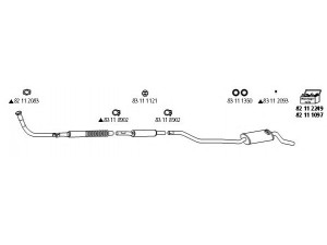 HJS VW_66 išmetimo sistema 
 Išmetimo sistema -> Išmetimo sistema, visa