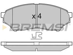BREMSI BP3036 stabdžių trinkelių rinkinys, diskinis stabdys 
 Techninės priežiūros dalys -> Papildomas remontas
CA350011, MN102615, MR334950, MR449854