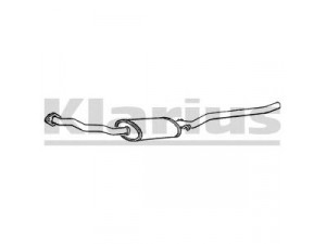 KLARIUS 260350 vidurinis duslintuvas 
 Išmetimo sistema -> Duslintuvas
852870, 90268606, 852870, 90268606
