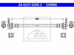 ATE 24.5237-0250.3 stabdžių žarnelė 
 Stabdžių sistema -> Stabdžių žarnelės
7H0 611 775